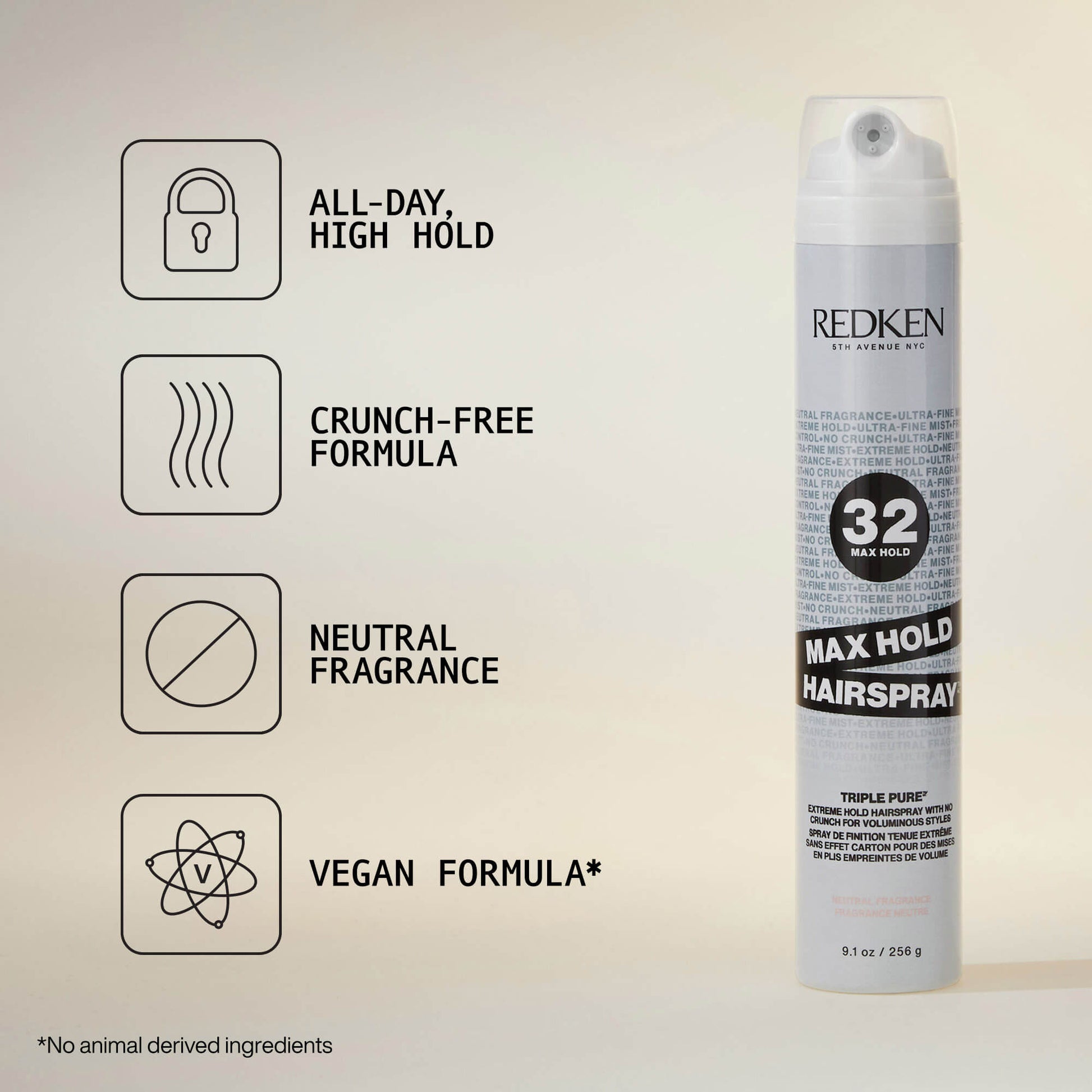 Redken Max Hold Neutral Hairspray Maximum hold, Neutral Fragrance