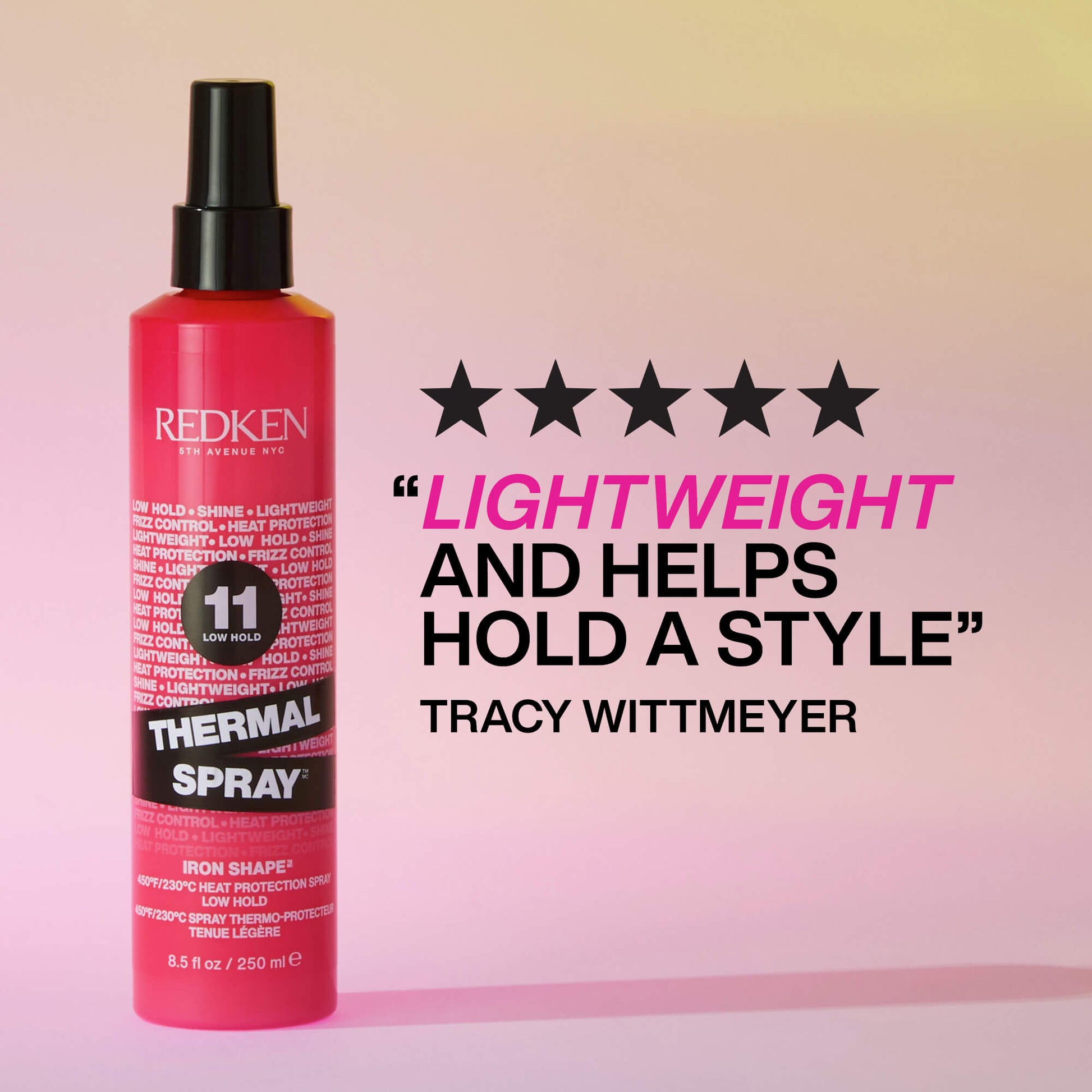 Redken Thermal Spray Low Hold For Thermal Styling With Relaxed Results